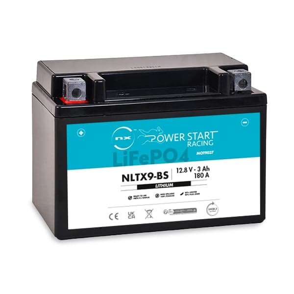 NX - Batterie moto Lithium YTX9-BS / NLTX9-BS 12.8V 3Ah