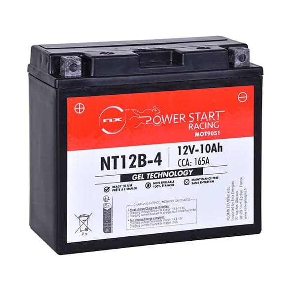 NX - Batterie moto Gel NT12B-4 / YT12B-BS / YT12B-4 12V 10Ah