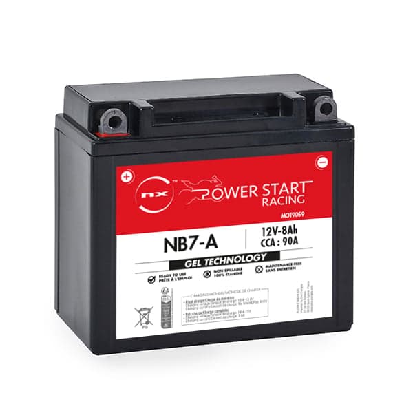 NX - Batterie moto Gel NB7-A / YB7-A / 12N7-4B 12V 8Ah