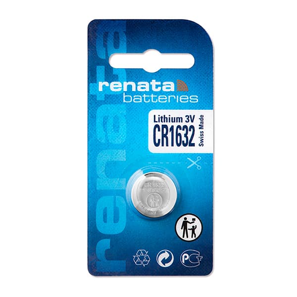 Renata / Swatch Group - Pile bouton lithium blister CR1632 RENATA 3V 125mAh