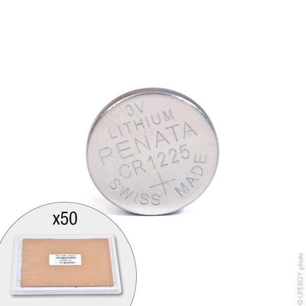 Renata / Swatch Group - Pile bouton lithium CR1225 RENATA 3V 48mAh