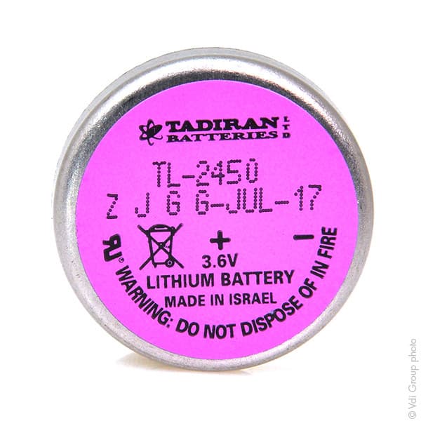 Tadiran - Pile lithium TL-2450 with disc 3.6V 550mAh P2