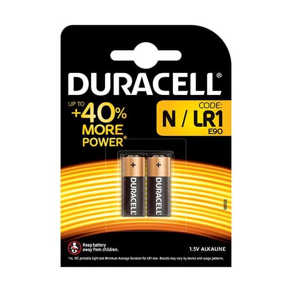 Duracell - Pile alcaline blister x 2 Duracell LR1 1.5V 825mAh