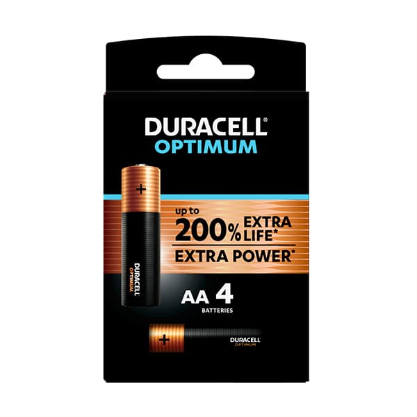 Duracell - Pile alcaline blister x4 Duracell Optimum LR6 - AA 1.5V 2700mAh