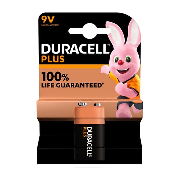 Duracell - Pile alcaline blister x1 Duracell Plus 100% 6LR61 9V 550mAh