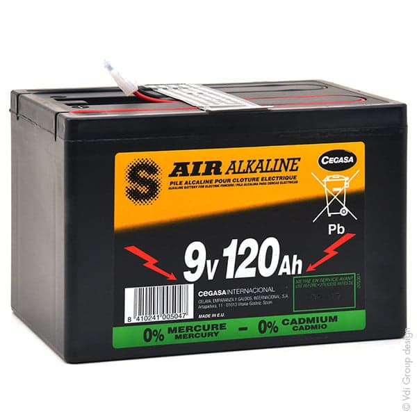 Cegasa - Pile depolarisation air alcaline eZ8 9/130M 9V 120Ah Molex
