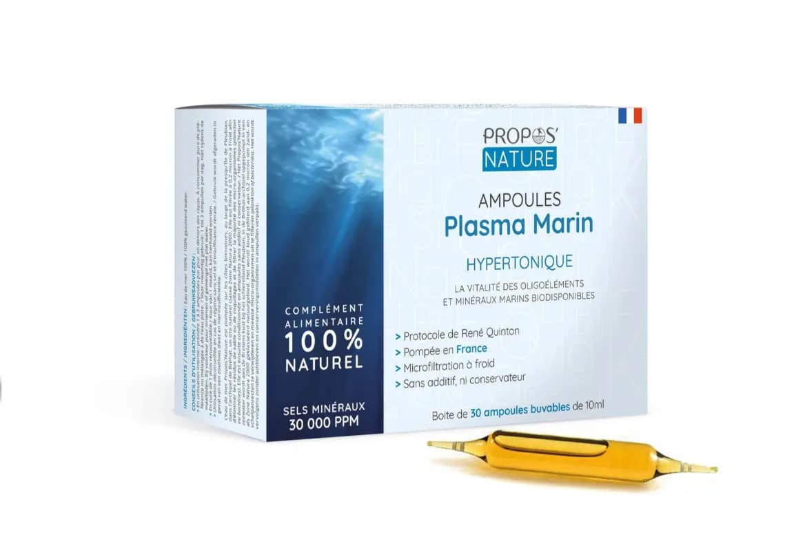 Plasma marin de Quinton hypertonique 30 ampoules