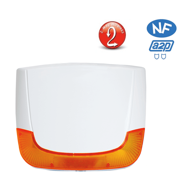 SirÚne extérieure sans fil avec Flash bidirectionnelle Risco RWS401 (Design LuMIN8)