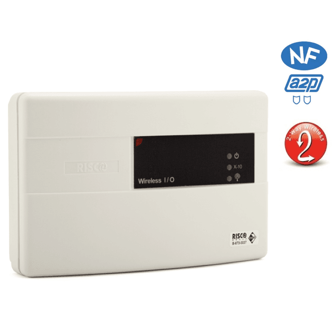 Module domotique Risco X10 et E/S bidirectionnel sans fil RW132IO4