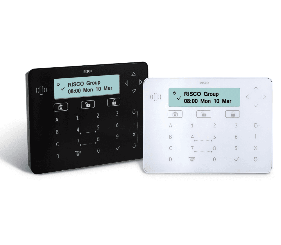 Clavier alarme tactile filaire intérieur "Elégant" Risco RPKELP (option lecteur proximité)