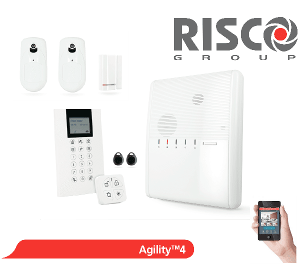 Kit alarme Agility 4 sans fil Risco IP/4G avec PIRCAM pour levée de doute