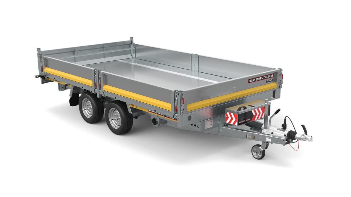 PKW Anhänger Fabrikat Brian James Typ Cargo Tipper 400x200 3,5 t 2 Achser mit E Pumpe, Pendelklappe
