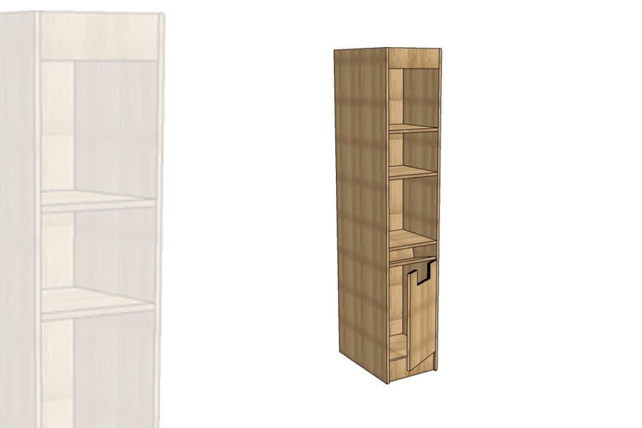 Meuble Pesée Revêtement "Chêne Hamilton"