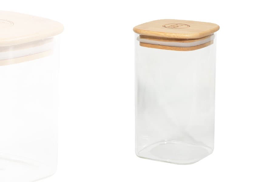 Pot Carré de Conservation 1,35 litres en Verre Borosilicaté