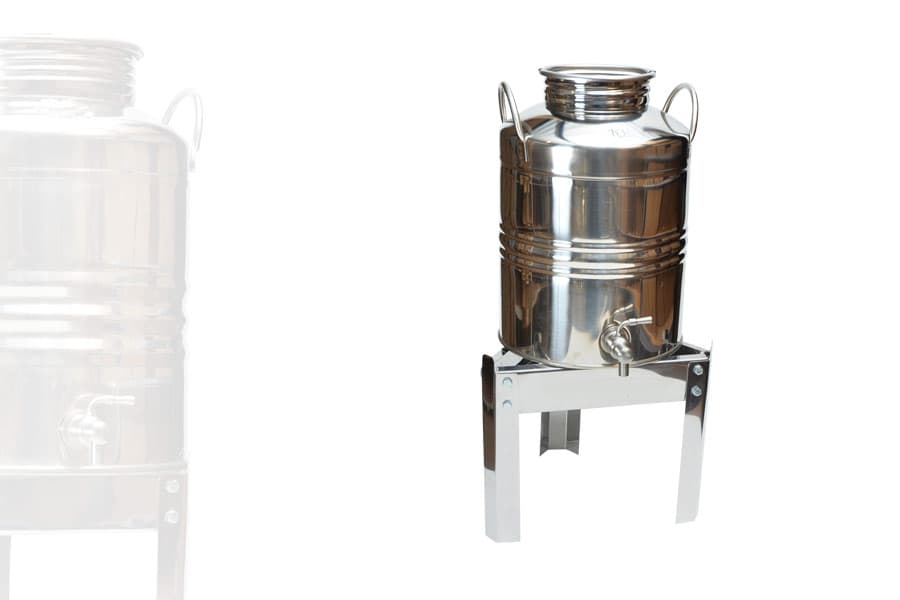 Fût Inox 10 litres Assemblage Soudé avec Robinet Inox et Trépied