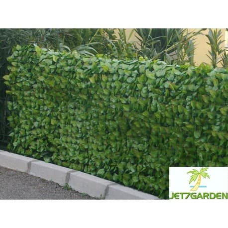 Haie Artificielle de Jardin JET7GARDEN en PVC Rosier 300 x 100 cm