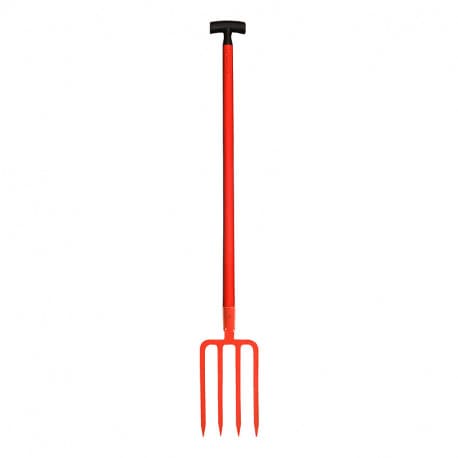 Fourche Ă bĂȘcher 4 dents acier et manche fibre de verre en T 95 cm - POLET