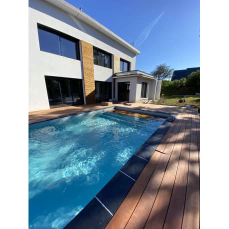 Kit de Margelles pour Piscine en Pierre Reconstituée Anthracite