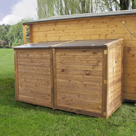 Coffre Extérieur de Rangement Abri Vélo en Pin 2000 L 206 x 100 x 127 cm