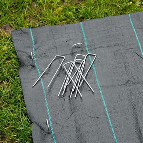 Lot 10 Agrafes Métallique pour Films de Paillage – Hauteur : 14 cm