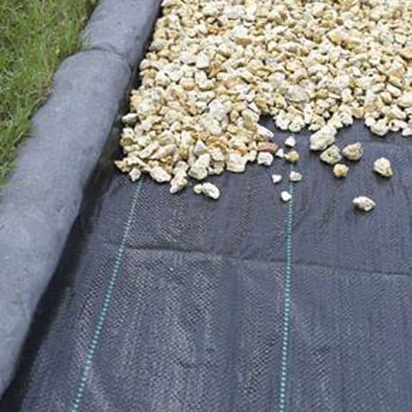 Toile de Paillage Paysager en Polypropylène Tissé 100g/m² - 3,3 x 5 m - Noir