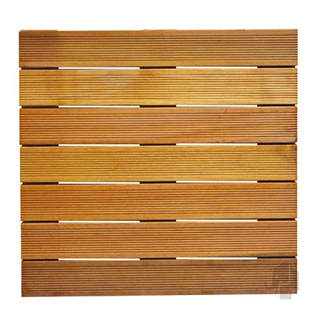 Dalle en Bois Exotique Bangkiraï pour Terrasse 50 x 50 x 3 cm