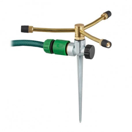 Arroseur Rotatif à Piquer 3 Bras en Laiton pour Jardin – 22x20x24cm