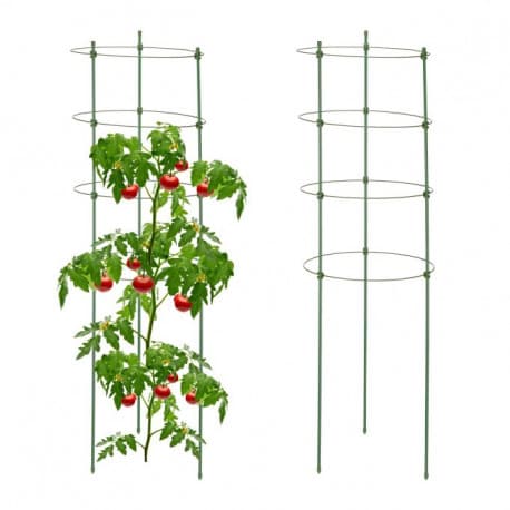 Lot de 2 Supports Réglables pour Plantes Grimpantes ou d’Ornements - Ø28 H.91 cm – Plastique et Fer