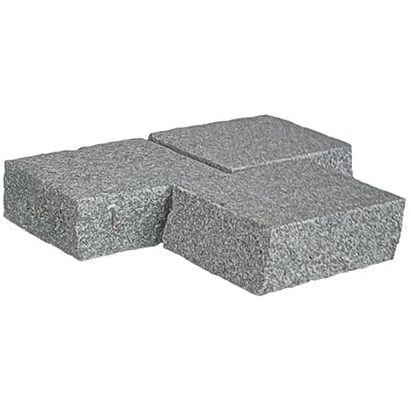Pavé en Pierre Naturelle Granit Flammé Gris - 10 x 10 x 4 cm