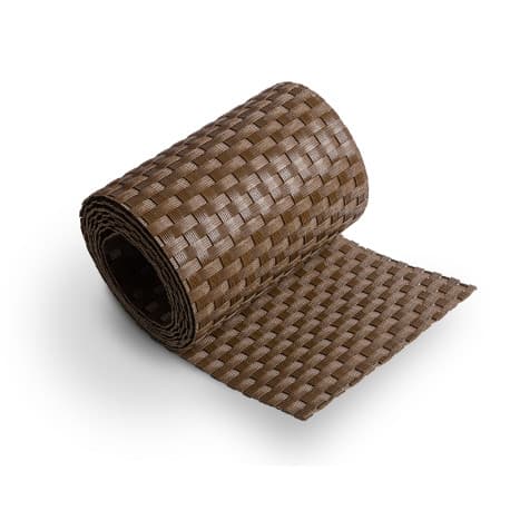 Brise-Vue grillage rigide Résine tressée - Bande 255x19cm – Marron