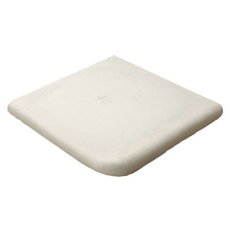 Margelle de Piscine en Pierre Reconstituée Plate Angle Sortant 33 x 33 x 4 cm Blanc