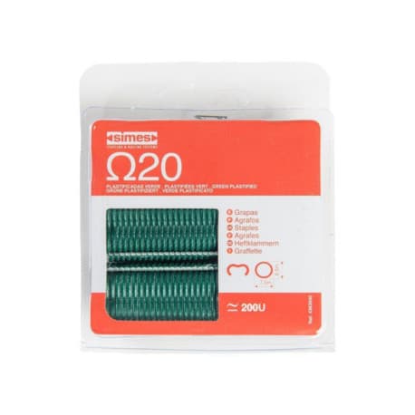 Lot 200 Agrafes Vert Foncé pour Brise-Vues en Polyéthylène Ω20