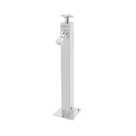 Fontaine Extérieure Saturnia L Cube Acier Inox Qualité Marine - 6 x 6 x 64,5 cm