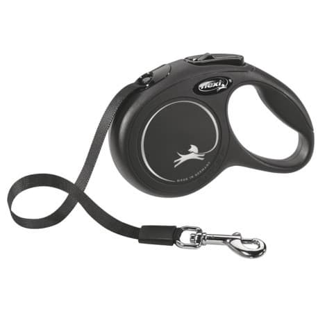 Laisse Sangle Flexi à Enrouleur pour Chiens 50kg – 8 m noir