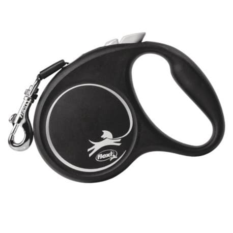 Laisse Sangle Flexi à Enrouleur pour Chiens 25kg – 5 m noir