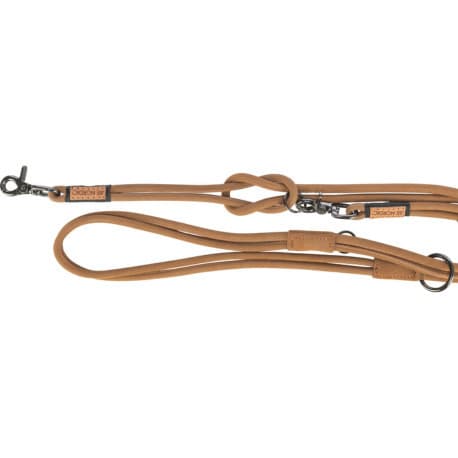 Laisse Réglable en CUIR Be Nordic Taille XS-L Longueur 2 m Ø8 mm - Brun