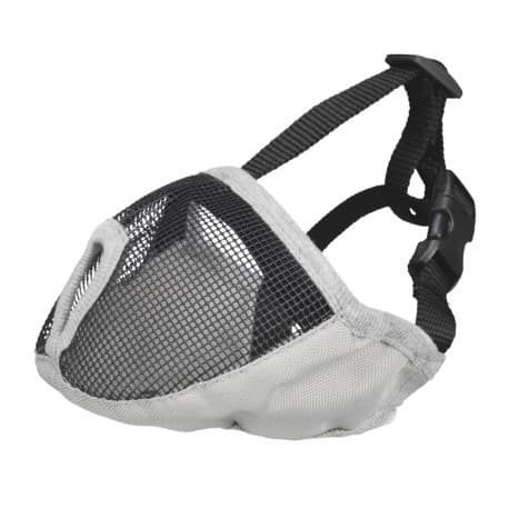 Muselière pour Chien à Museau Court en Polyester – Taille M – Gris