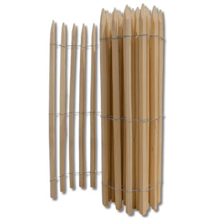 Clôture Bois Ganivelle en Châtaignier –6/7 cm – H.1,5 x L.5 m