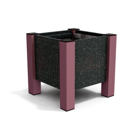 Jardinière Floralu en IPRA et Aluminium Rose Poudrée 40 x 40 x 40 cm