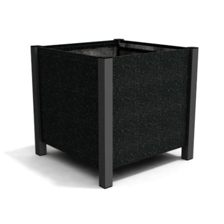 Jardinière Floralu en IPRA et Aluminium Noir 82 x 82 x 80 cm