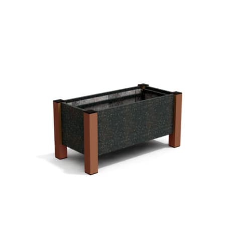 Jardinière Rectangulaire en IPRA et Alu Rouille 82 x 40 x 40 cm