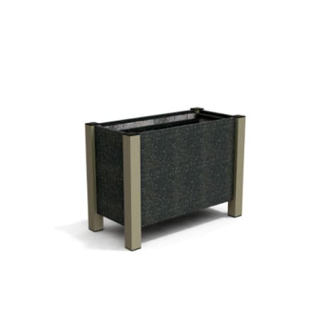 Jardinière Rectangulaire en IPRA et Alu Sable clair 82 x 40 x 60 cm