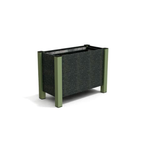 Jardinière Rectangulaire en IPRA et Alu Vert Sauge 82 x 40 x 60 cm