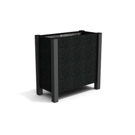 Jardinière Rectangulaire en IPRA et Alu Noir 82 x 40 x 80 cm