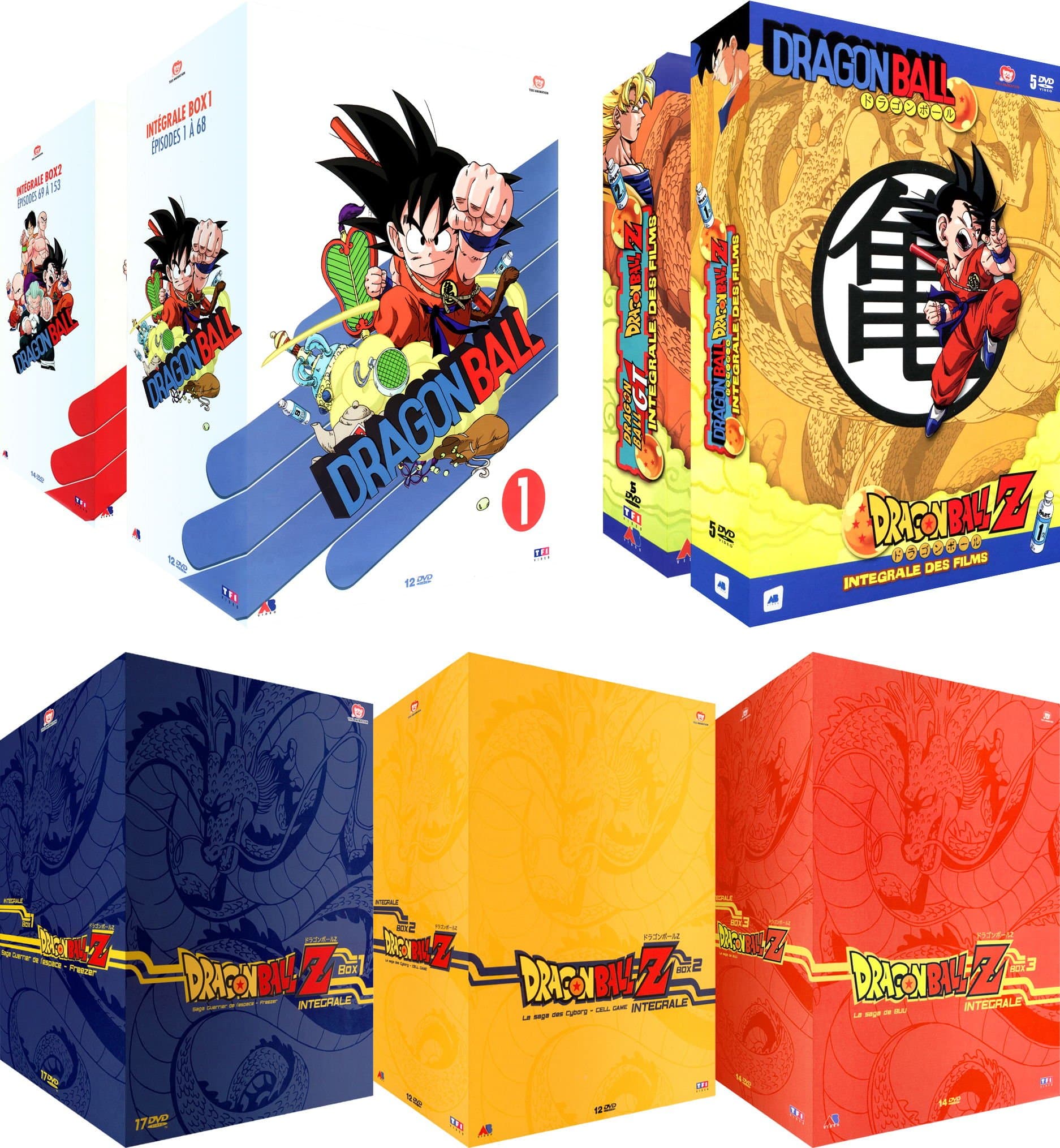Dragon Ball Z + Dragon Ball + 20 Films et OAV - Pack 7 Coffrets DVD