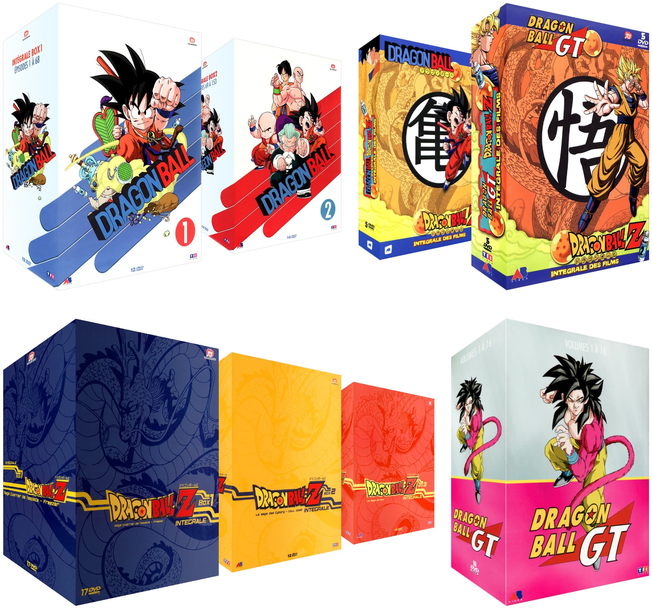 Dragon Ball Z + DB + DB GT + Films et OAV - 8 Coffrets DVD
