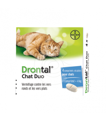 Drontal chat duo .boîte de 2x2 comprimés