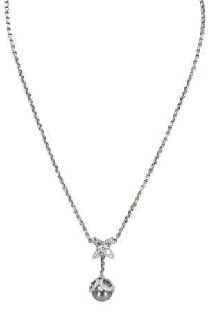 COLLIER LOUIS VUITTON PERLE DE TAHITI ET DIAMANTS