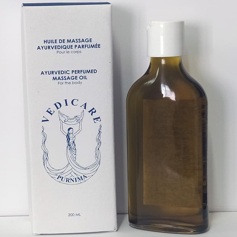 Huile de massage ayurvédique parfumée