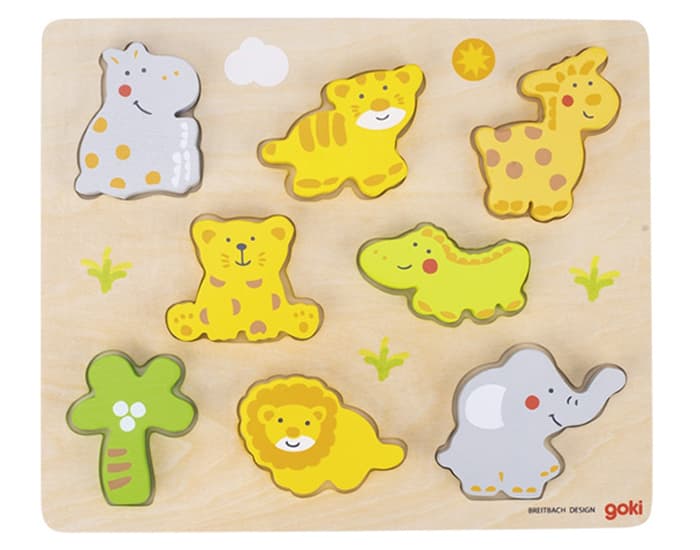 GOKI Puzzle Animaux Sauvages - Dès 2 ans